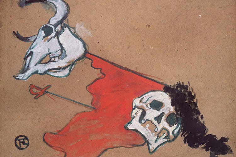 Bullfighting by Henri de Toulouse-Lautrec wall art