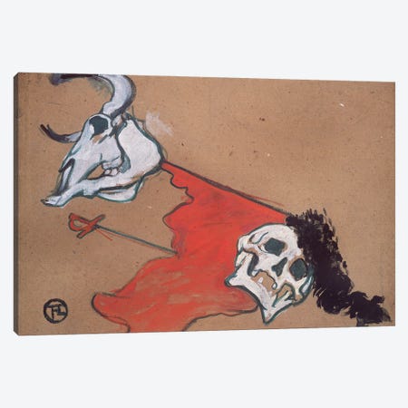 Bullfighting Canvas Print #BMN12245} by Henri de Toulouse-Lautrec Art Print