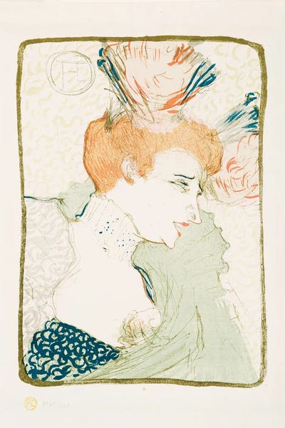 Henri de Toulouse-Lautrec: Bust Of Miss Marcelle Lender, 1895 by Henri de Toulouse-Lautrec