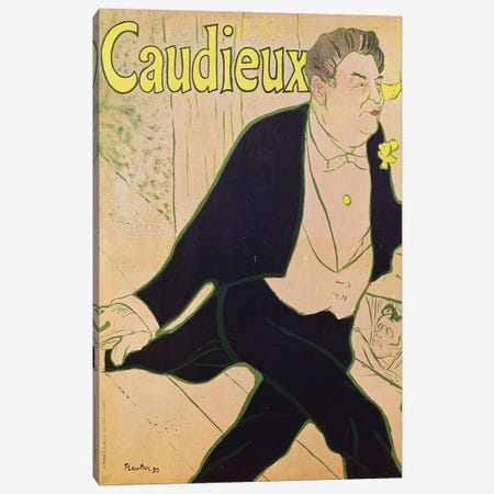 Caudieux, 1893 Canvas Print #BMN12251} by Henri de Toulouse-Lautrec Canvas Art Print