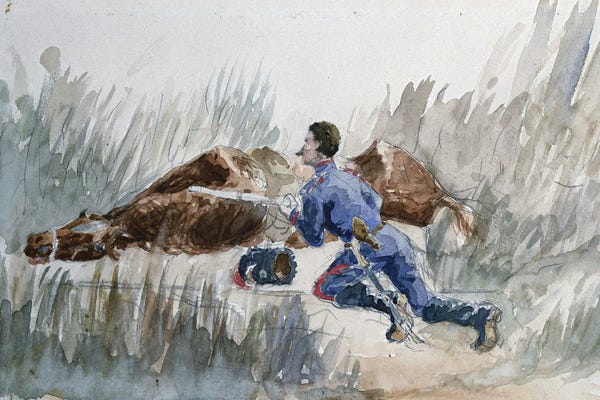 Henri de Toulouse-Lautrec: Cavalry Manoeuvre, C.1881 by Henri de Toulouse-Lautrec