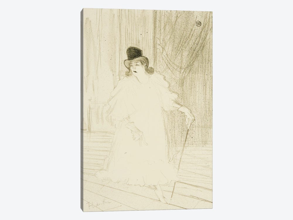 Cecy Loftus, 1895 by Henri de Toulouse-Lautrec 1-piece Canvas Print
