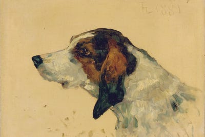 Chien De Chasse, 1881 by Henri de Toulouse-Lautrec framed wall art