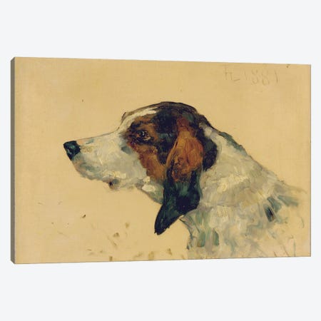 Chien De Chasse, 1881 Canvas Print #BMN12256} by Henri de Toulouse-Lautrec Canvas Artwork
