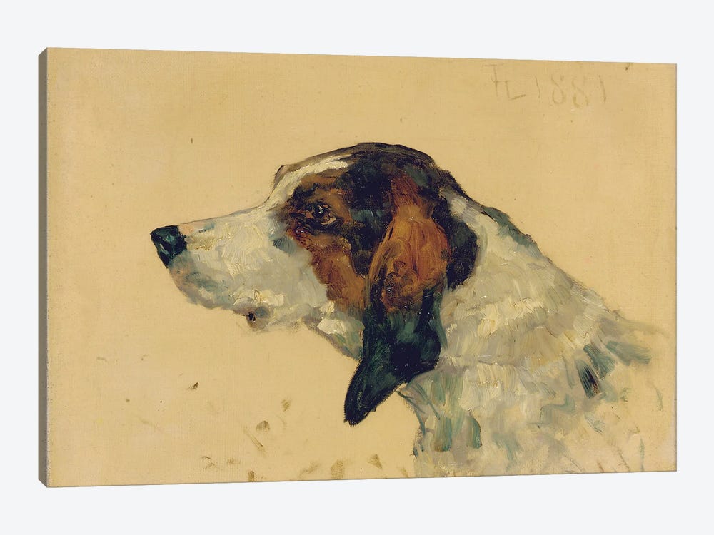 Chien De Chasse, 1881 by Henri de Toulouse-Lautrec 1-piece Canvas Art