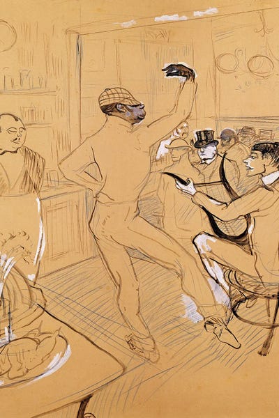 Chocolat Dancing, 1896 by Henri de Toulouse-Lautrec canvas print