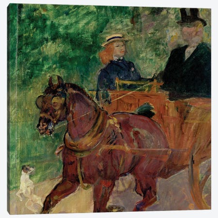 Cob Harnessed To A Cart, 1900 Canvas Print #BMN12262} by Henri de Toulouse-Lautrec Canvas Art