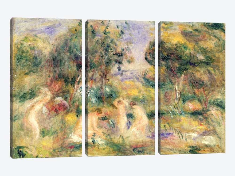 The Bathers by Pierre Auguste Renoir 3-piece Canvas Artwork