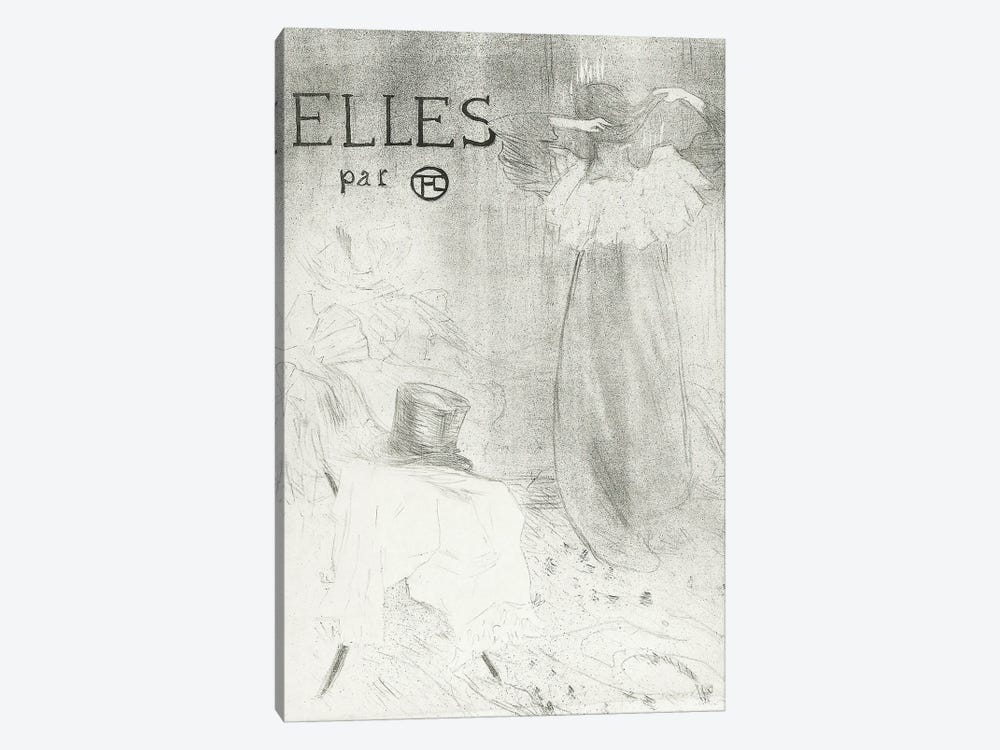 Cover For "Elles", 1896 by Henri de Toulouse-Lautrec 1-piece Canvas Art