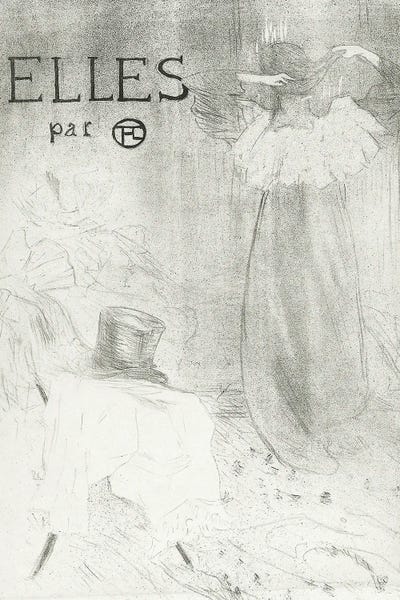 Henri de Toulouse-Lautrec: Cover For "Elles", 1896 by Henri de Toulouse-Lautrec