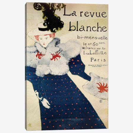 Cover Of The Bimonthly ” La Revue Blanche”, 1895 Canvas Print #BMN12276} by Henri de Toulouse-Lautrec Canvas Wall Art