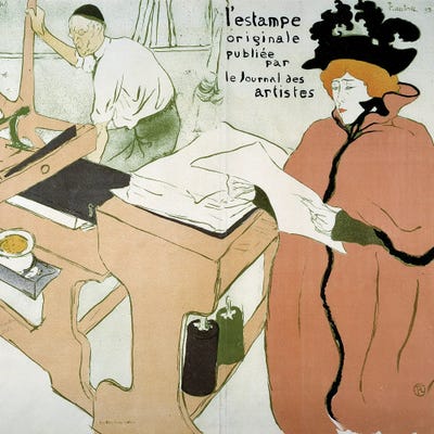 Cover Of The Print: “The Original Print Published By The Journal Des Artistes”, 1893 by Henri de Toulouse-Lautrec canvas print
