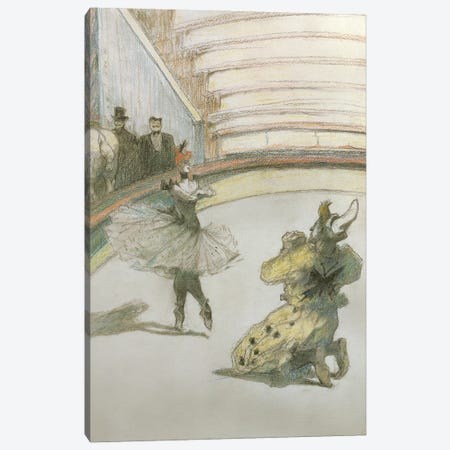 Curtain Call At The Circus Canvas Print #BMN12279} by Henri de Toulouse-Lautrec Art Print