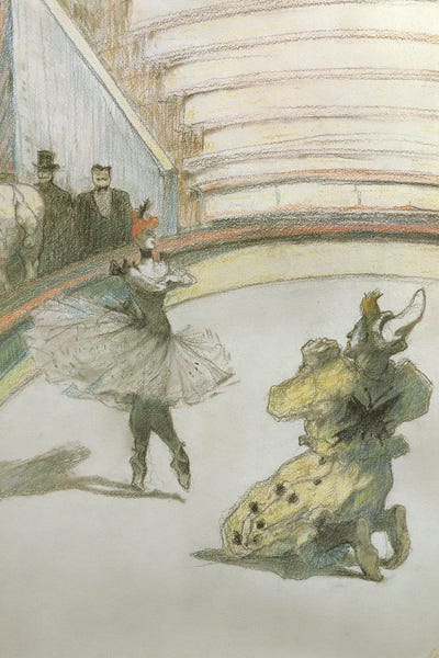 Performing Arts: Curtain Call At The Circus by Henri de Toulouse-Lautrec