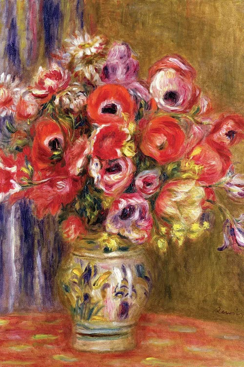 Vase of Tulips and Anemones, c.1895