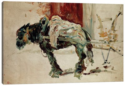 Daught Horse To Celeyran, 1881 Canvas Art Print - Tan Art