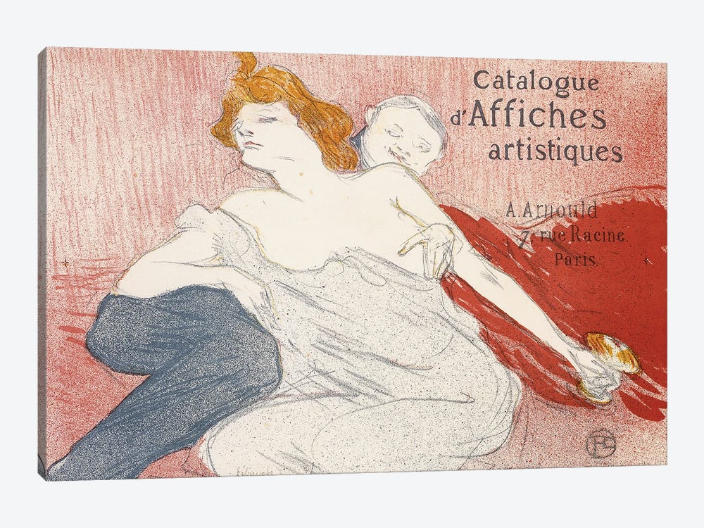 Debauche, Deuxieme Planche, 1896 by Henri de Toulouse-Lautrec 1-piece Canvas Print
