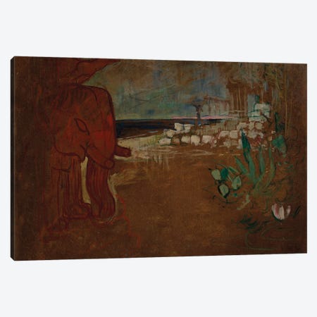Décor Indien Pour Le 'Chariot De Terre Cuite', Maquette De Décor Pour Le Théâtre De L'Œuvre, 1894 Canvas Print #BMN12287} by Henri de Toulouse-Lautrec Canvas Print