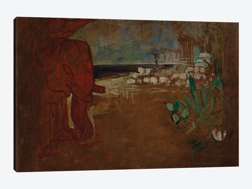 Décor Indien Pour Le 'Chariot De Terre Cuite', Maquette De Décor Pour Le Théâtre De L'Œuvre, 1894 by Henri de Toulouse-Lautrec 1-piece Canvas Art