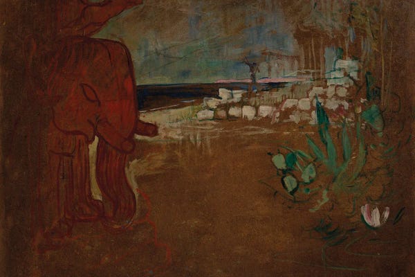 India: Décor Indien Pour Le 'Chariot De Terre Cuite', Maquette De Décor Pour Le Théâtre De L'Œuvre, 1894 by Henri de Toulouse-Lautrec