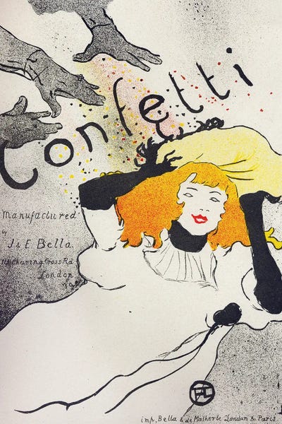 Henri de Toulouse-Lautrec: Economy. Paper Confetti By Bella Manufacture, C.1894. by Henri de Toulouse-Lautrec