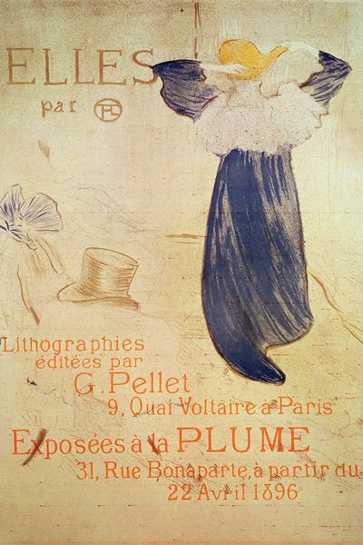 Henri de Toulouse-Lautrec: Elles' Frontispiece For The 1896 Exhibition At La Plume, Paris, 1896 by Henri de Toulouse-Lautrec