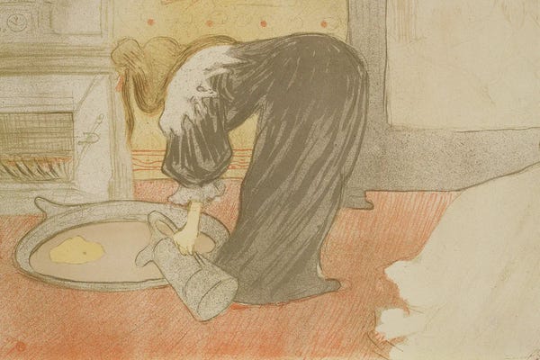 Henri de Toulouse-Lautrec: Elles: Woman At The Tub, 1896 by Henri de Toulouse-Lautrec