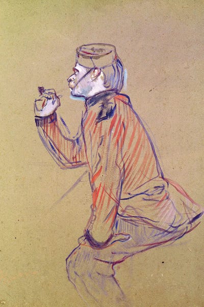 English Soldier Smoking A Pipe, 1898