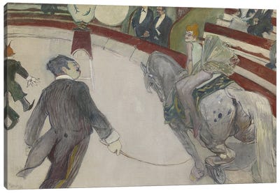 Equestrienne , 1887-88 Canvas Art Print - Circus Art