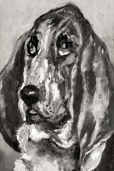 Head Of A Dog Running, 1880 by Henri de Toulouse-Lautrec metal wall art