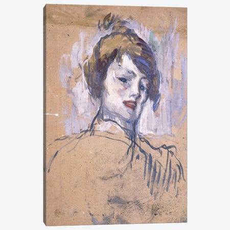 Head Of A Woman, 1896 Canvas Print #BMN12321} by Henri de Toulouse-Lautrec Canvas Art Print