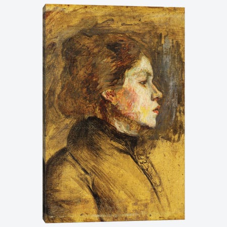 Head Of A Woman, 1899 Canvas Print #BMN12322} by Henri de Toulouse-Lautrec Canvas Art Print