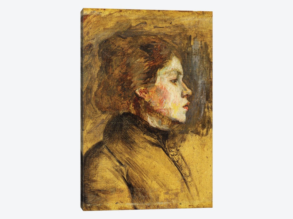 Head Of A Woman, 1899 by Henri de Toulouse-Lautrec 1-piece Canvas Wall Art