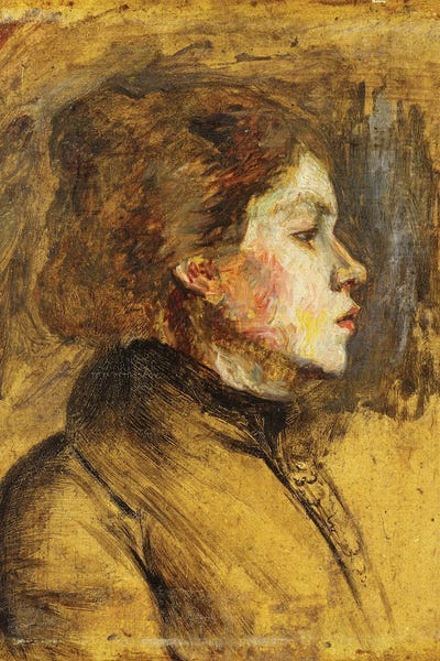 Henri de Toulouse-Lautrec: Head Of A Woman, 1899 by Henri de Toulouse-Lautrec