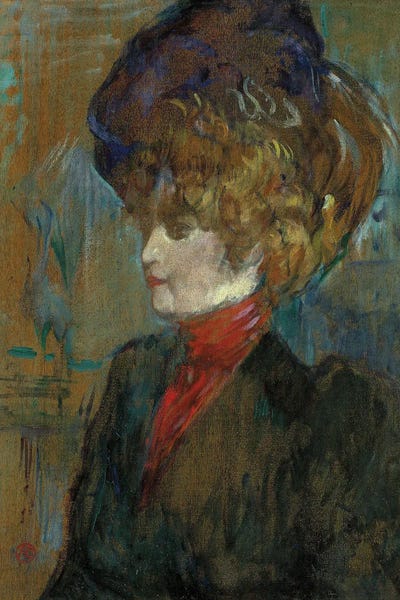Henri de Toulouse-Lautrec: Head Of An English Lady; Tete De Lady Anglaise, 1898 by Henri de Toulouse-Lautrec