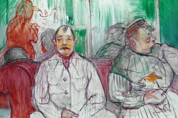 Henri de Toulouse-Lautrec: Him, Her And The Dog , 1893 by Henri de Toulouse-Lautrec