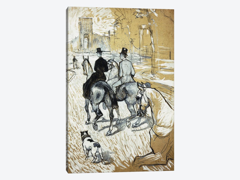 Horse-Riders Going Toward The Bois De Boulogne; Cavaliers Se Rendant Au Bois De Bologne, 1888 by Henri de Toulouse-Lautrec 1-piece Canvas Art Print