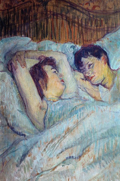 Henri de Toulouse-Lautrec: In Bed Painting By Henri De Toulouse Lautrec , 1892 Zurich. Rau Foundation For The Third World by Henri de Toulouse-Lautrec
