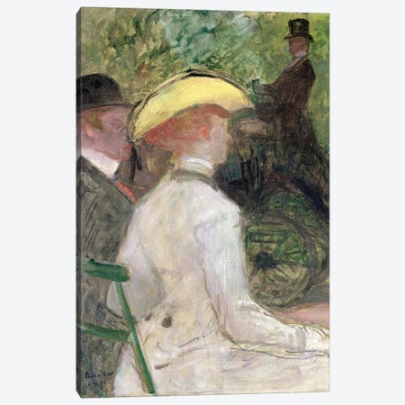 In The Bois De Boulogne, 1901 Canvas Print #BMN12335} by Henri de Toulouse-Lautrec Canvas Print