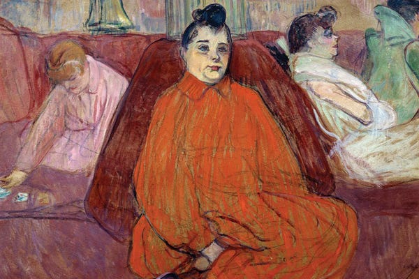 In The Living Room, The Couch Prostituees In A Brothel Waiting For Guests