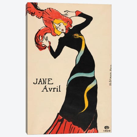 Jane Avril Canvas Print #BMN12340} by Henri de Toulouse-Lautrec Canvas Print