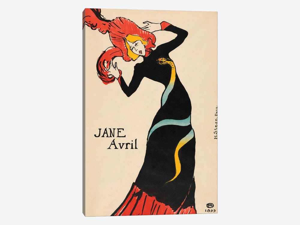 Jane Avril by Henri de Toulouse-Lautrec 1-piece Canvas Wall Art