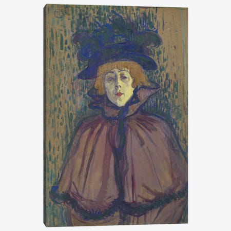 Jane Avril, 1891-92 Canvas Print #BMN12343} by Henri de Toulouse-Lautrec Canvas Art Print