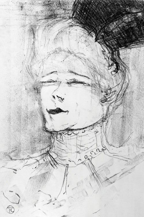 Jeanne Granier, 1898 by Henri de Toulouse-Lautrec wall art