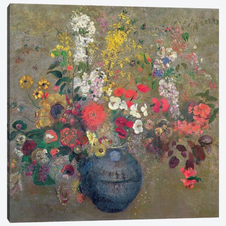 Flowers, 1909  Canvas Print #BMN1234} by Odilon Redon Canvas Wall Art
