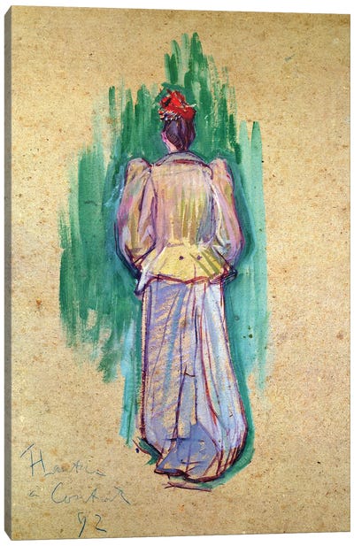 La Promeneuse Canvas Art Print - Henri de Toulouse Lautrec