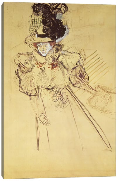 La Revue Blanche, 1895 Canvas Art Print - Henri de Toulouse Lautrec