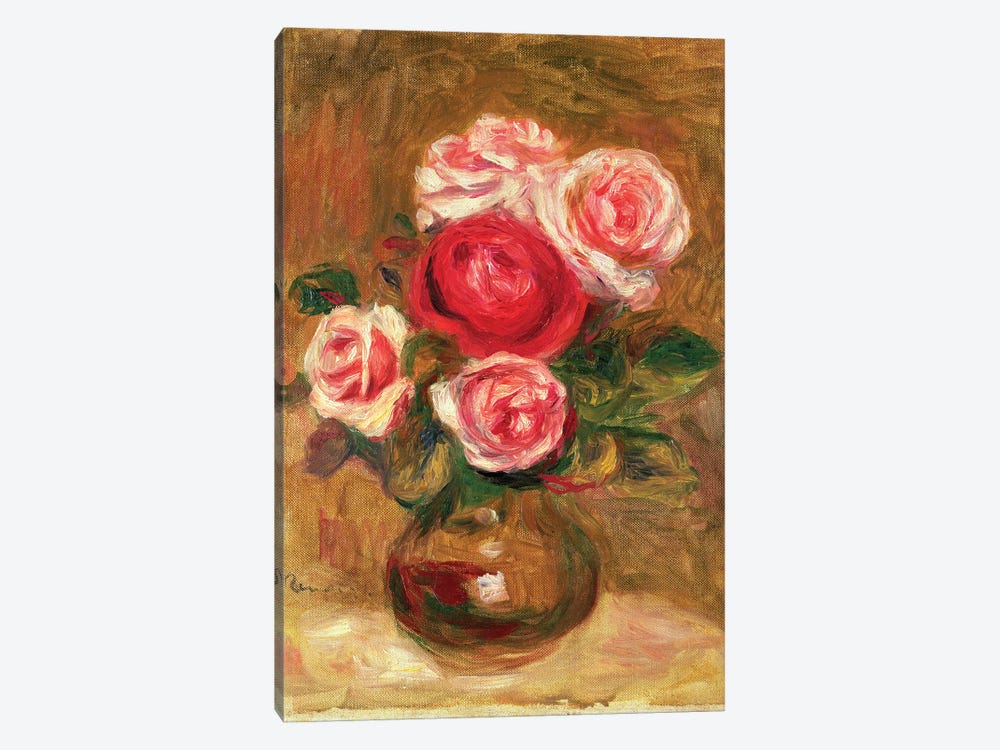Roses in a pot by Pierre-Auguste Renoir 1-piece Canvas Artwork