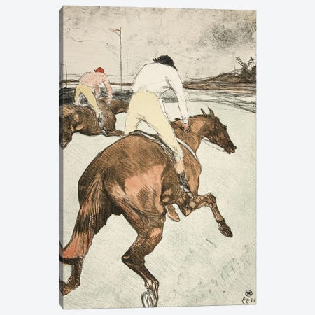 Le Jockey  Chevaux De Courses, Pub. 1899 Canvas Print #BMN12364} by Henri de Toulouse-Lautrec Canvas Wall Art