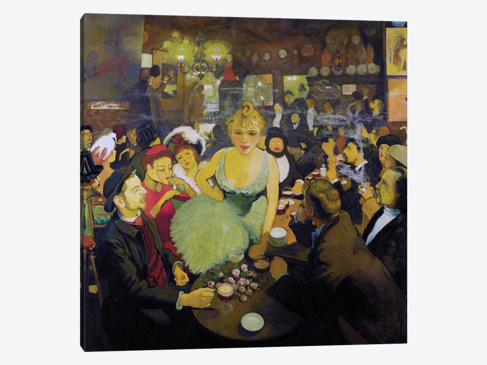 L'Interieur De Chez Bruant : Le Mirliton - In The Aristide Bruant'S Montmartre Club Le Mirliton Par Anquetin, Louis , 1886-1887 by Henri de Toulouse-Lautrec 1-piece Art Print